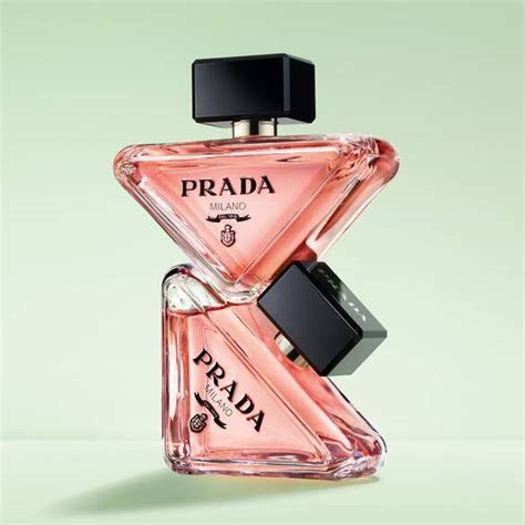 prada pink triangle perfume.